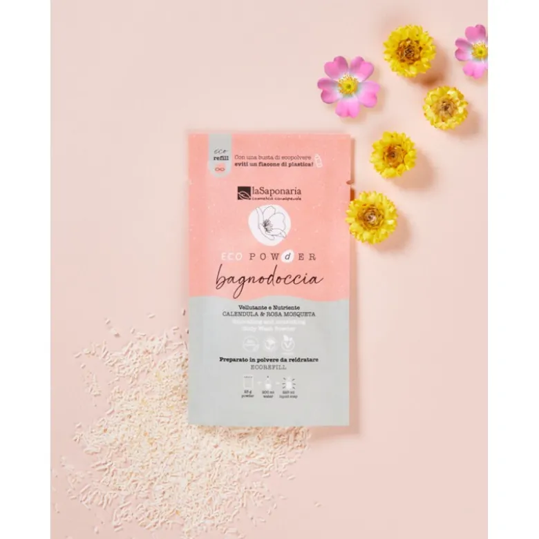 Bagnodoccia in polvere vellutante e nutriente - Calendula & Rosa Mosqueta
