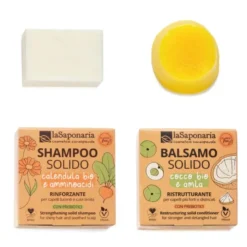 Capelli secchi o trattati - Kit Shampoo e balsamo solido