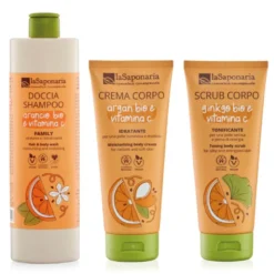 Kit corpo family - Docciashampoo + Crema corpo idratante + Scrub corpo tonificante