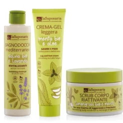Kit corpo fresco - Bagnodoccia + Scrub corpo + Crema Leggera